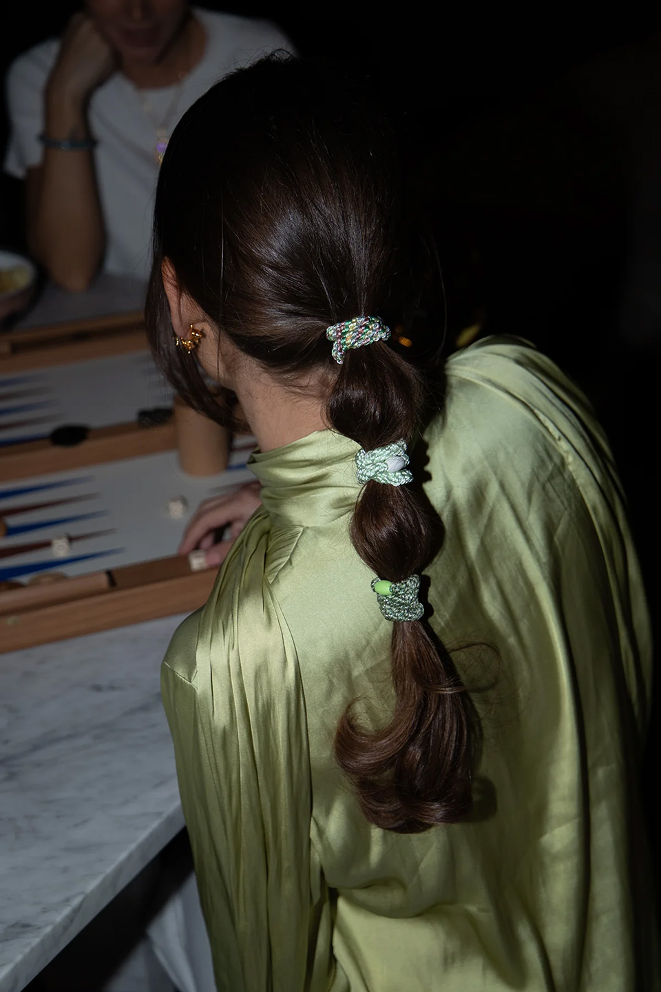 KKNEKKI Haargummi “Sparkling Green Glitter” – Bild 2