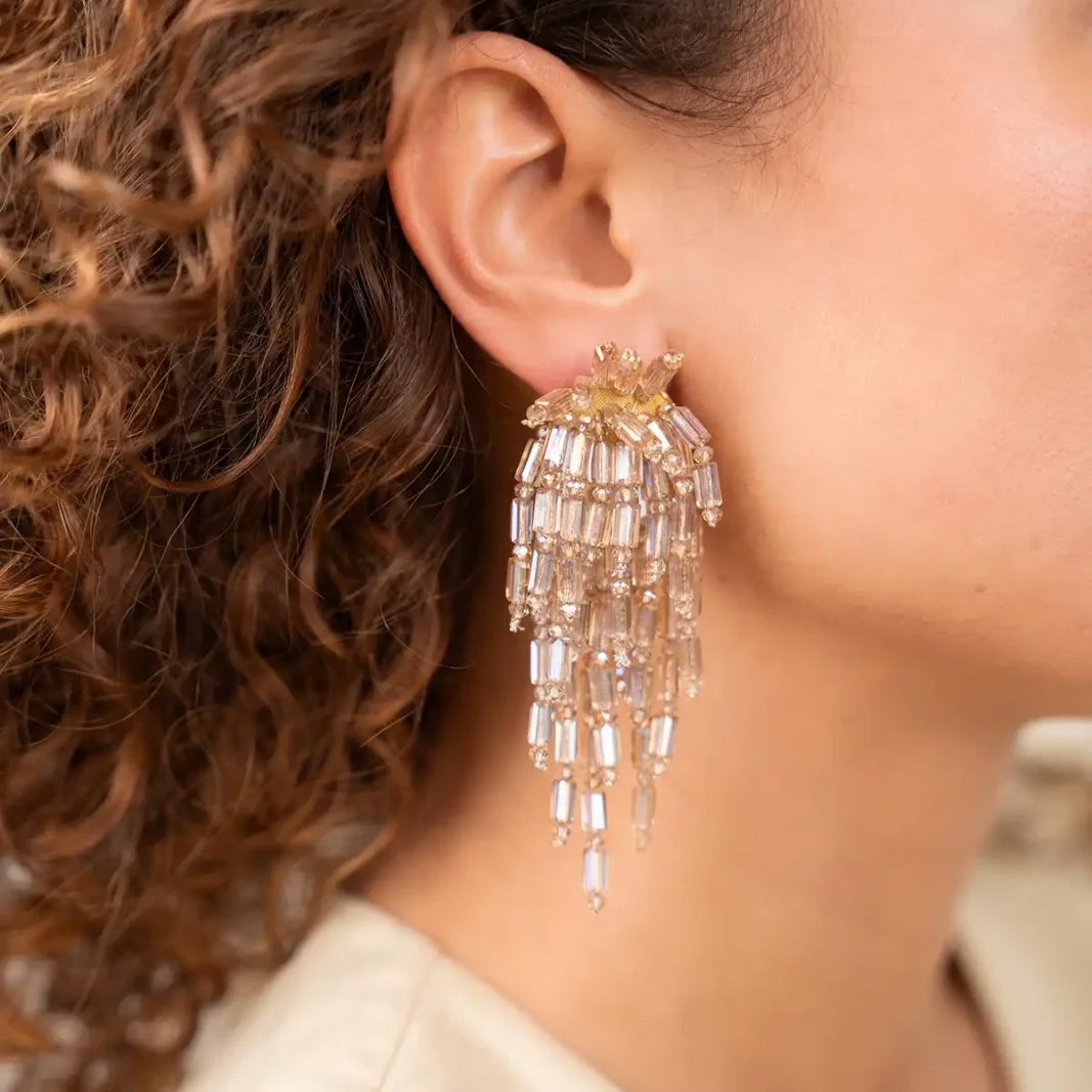 Lott Gioielli Ohrringe “Laura Tube Waterfall” Nude L – Bild 2