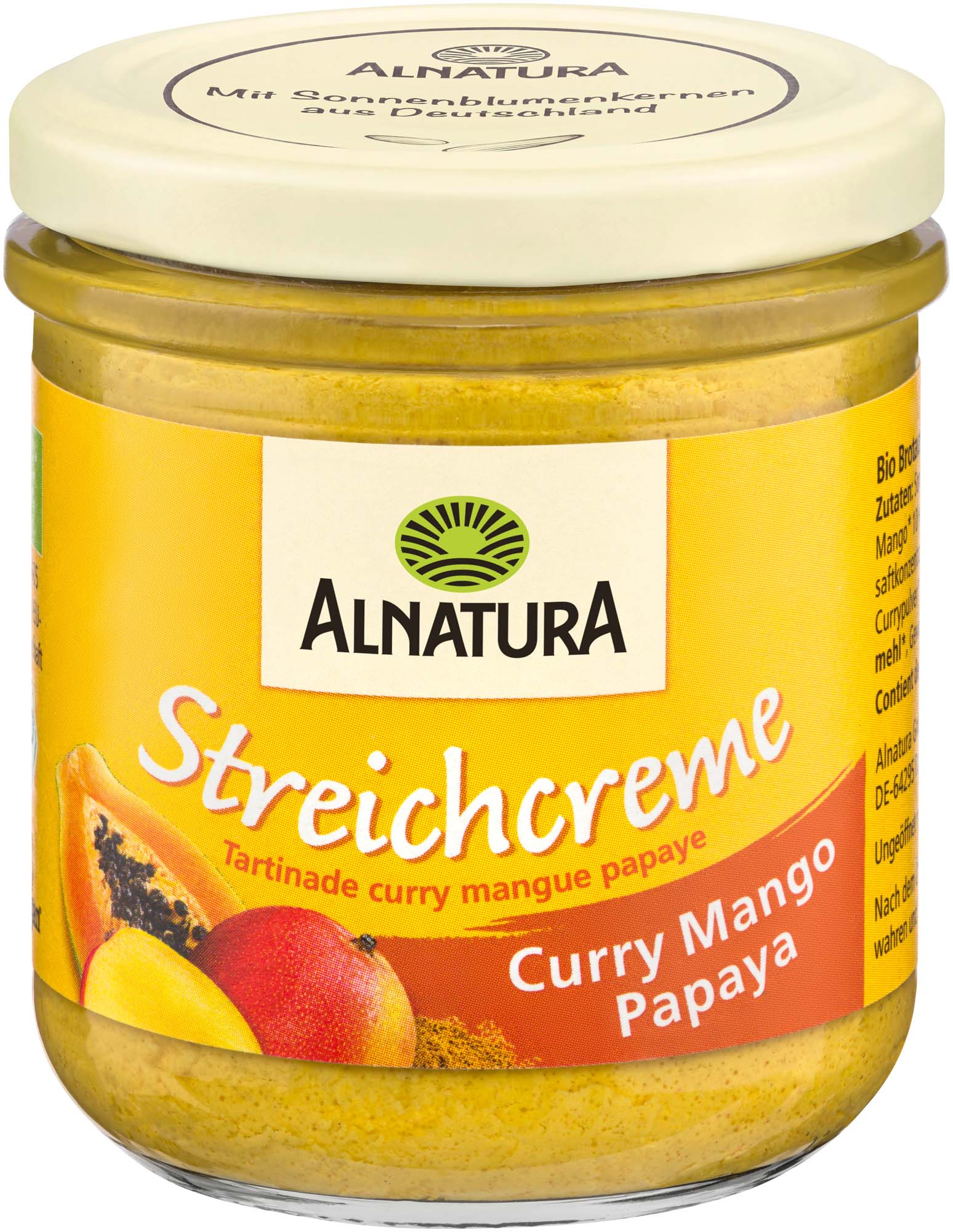 Alnatura Bio Streichcreme Curry Mango Papaya 180g