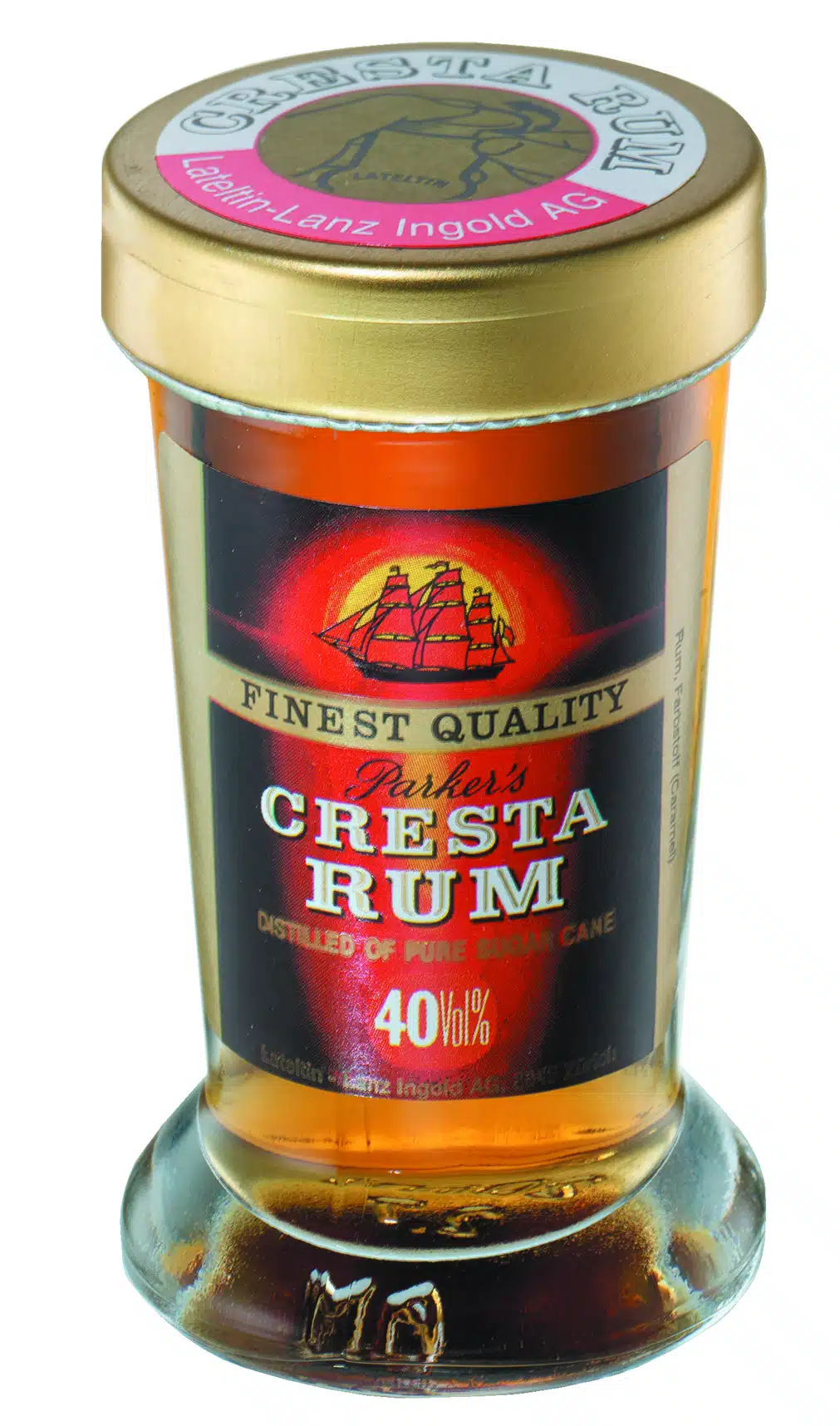 Rum Parkers Cresta 40% Vol. 24 x 2 cl Portion Trinkglas