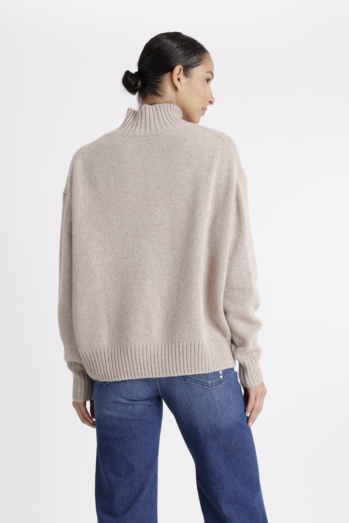 Bloom Pullover Turtleneck “Sand mélange” – Bild 3