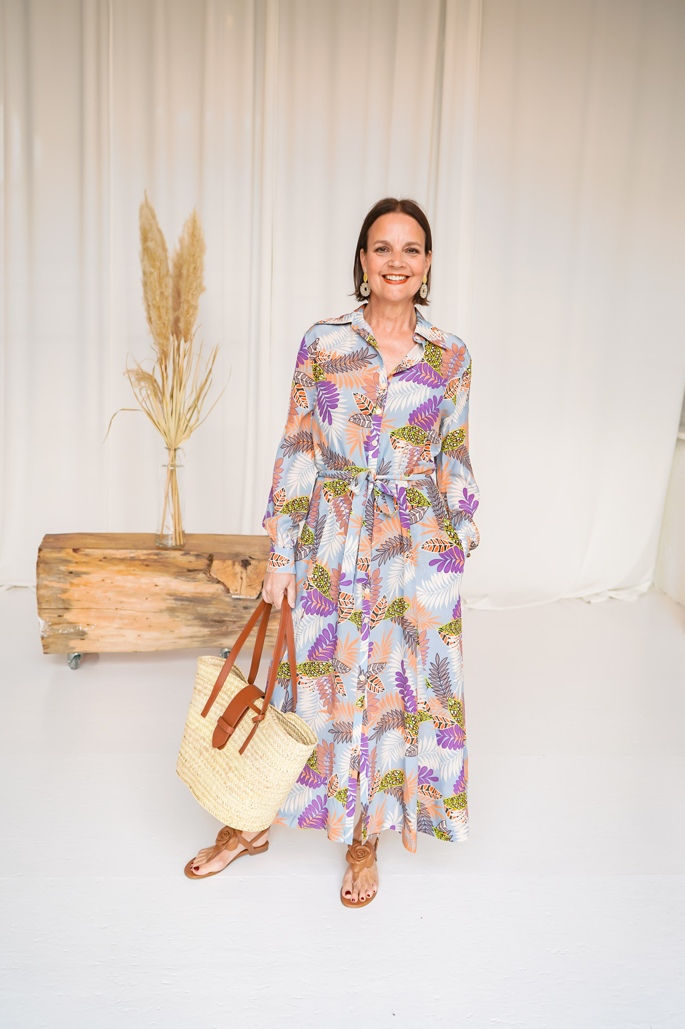 Joyce&Girls Maxi-Hemdblusenkleid “Hong Kong” Forrest-Sky – Bild 2