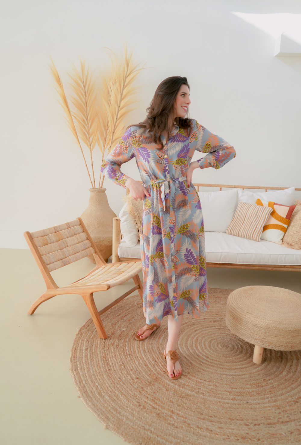 Joyce&Girls Maxi-Hemdblusenkleid “Hong Kong” Forrest-Sky – Bild 6