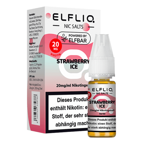 Liquid-Aromen ELF Bar Elfliq – Strawberry Ice – 10 ml Nikotinsalz Fruchtig – Bild 3