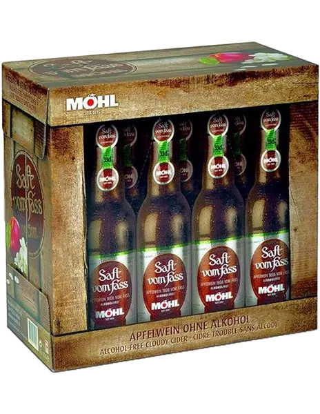 Möhl Saft vom Fass Trüb Alkoholfrei Bügel – 8 x 33 cl EW – Bild 2