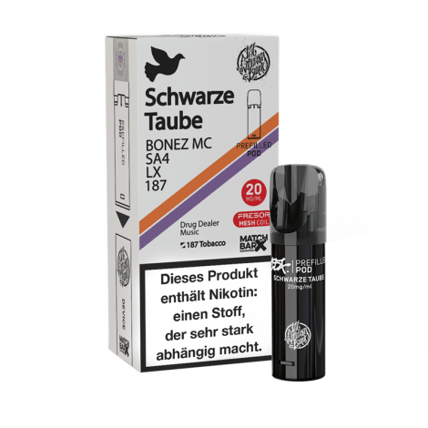 VapeInnovation 187 Strassenbande – Schwarze Taube Pod – 1er Pack Futuristisch