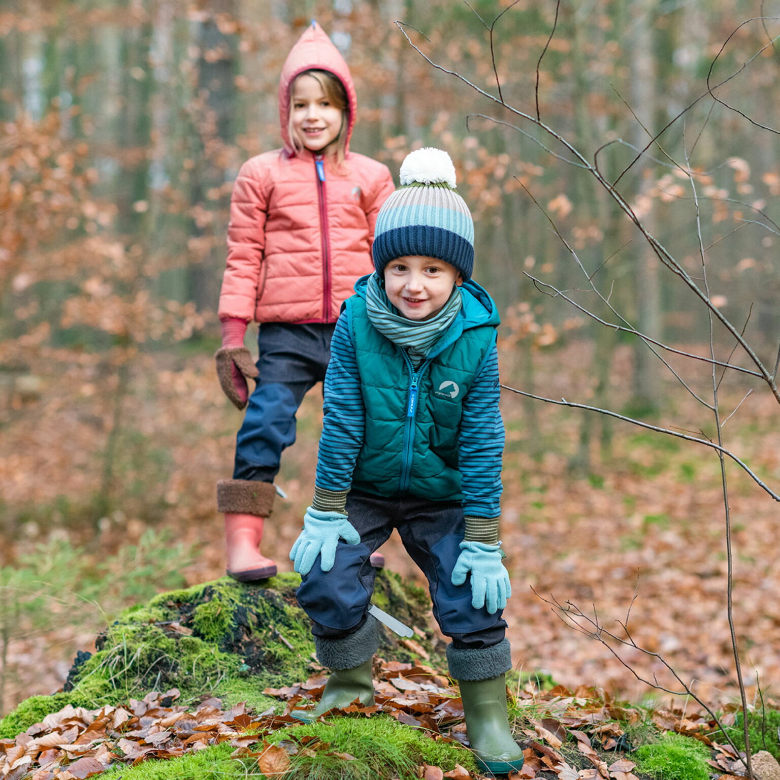 SORMIKAS Fleece Fingerlinge mit wasserfestem Besatz an der Innenseite deep teal/navy von Finkid – Bild 2