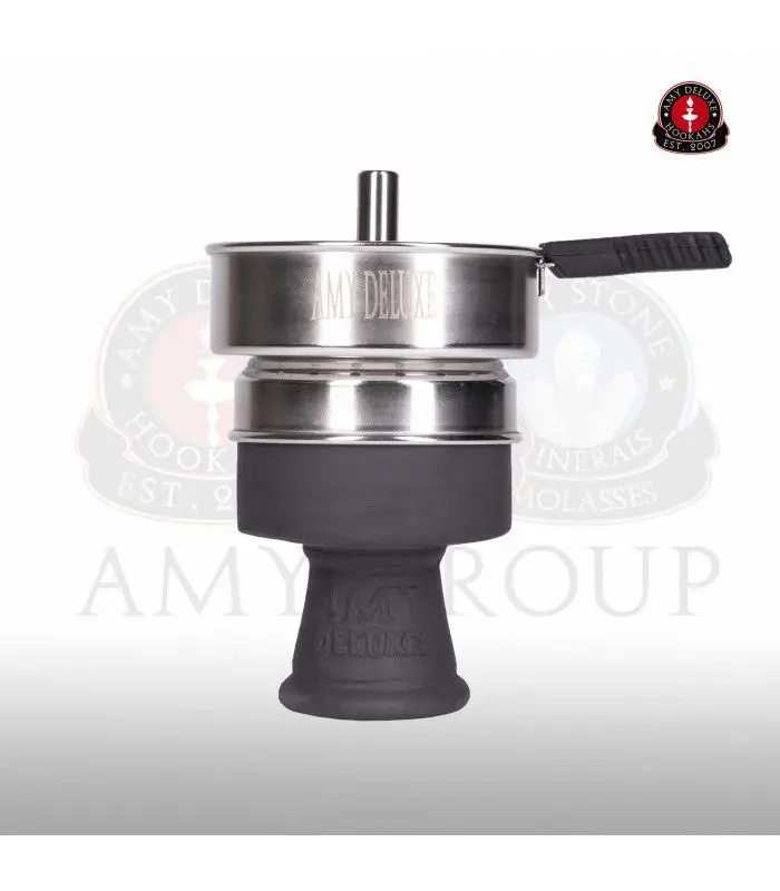 AMY DELUXE STEINTABAKKOPF MIT HOTSCREEN – SCHWARZ