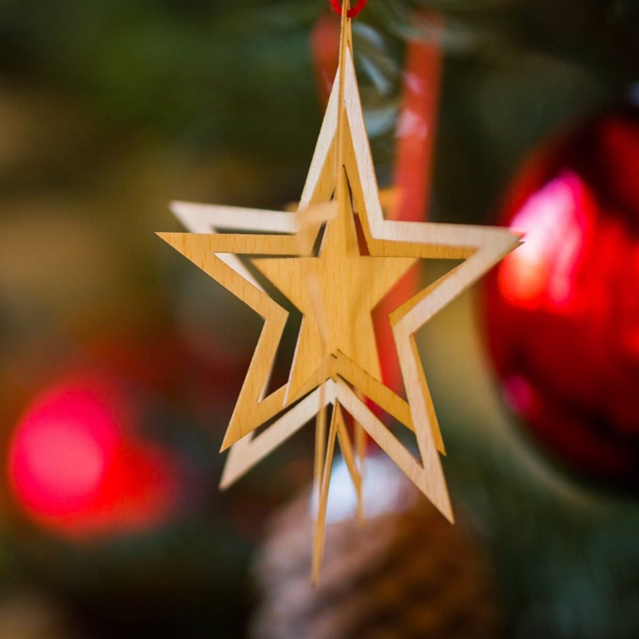 Designimdorf – 3D Weihnachtsdekoration aus Buche – HOLZSTERN – Bild 4