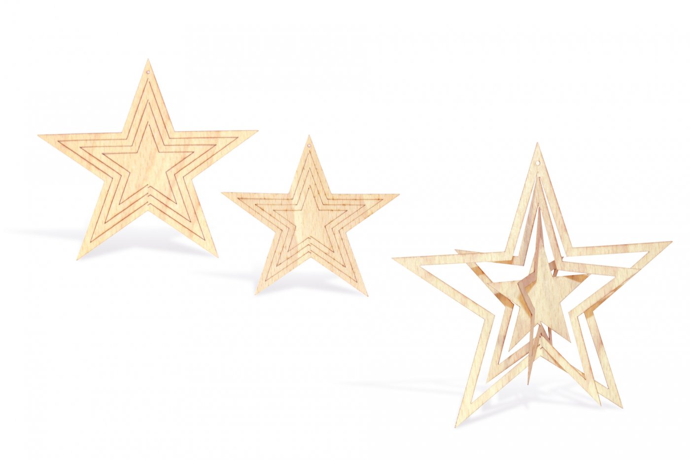 Designimdorf – 3D Weihnachtsdekoration aus Buche – HOLZSTERN – Bild 3