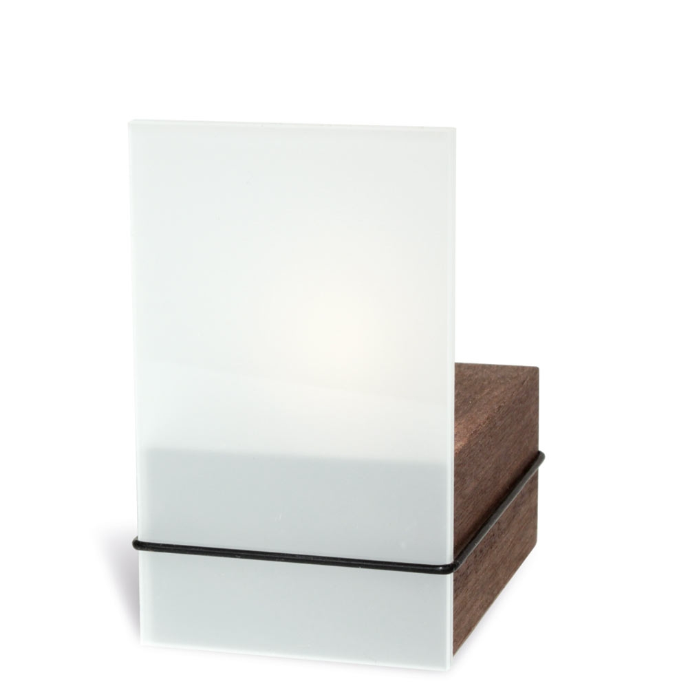 Designimdorf – Teelichthalter aus Nußbaumholz – BASIS für Schattenspiel – Bild 2