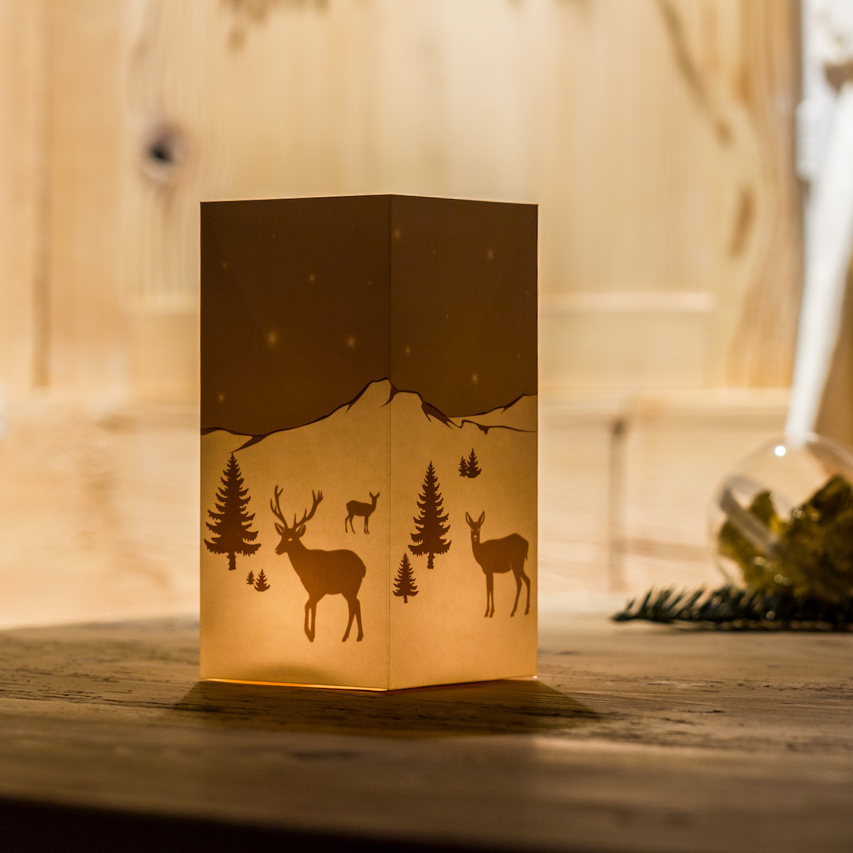 Designimdorf – 3 Windlichtschirme – ZAUBERLICHT – Wintermotive – Bild 5