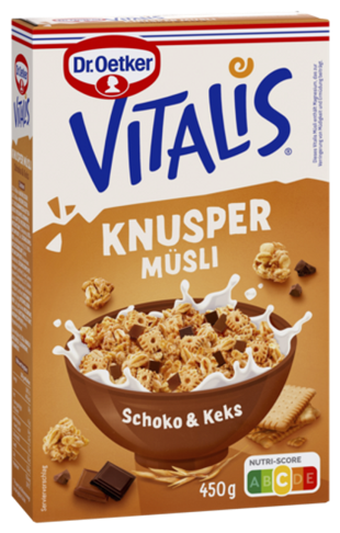 Dr.Oetker Vitalis Knusper Schoko + Keks Müsli 450g