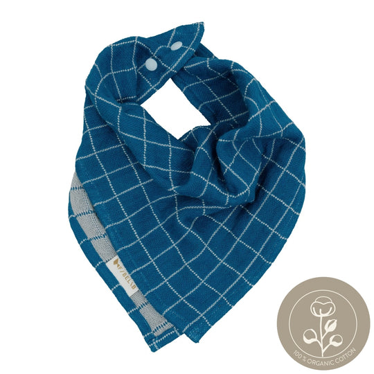 Dreieckstuch FOLD OVER – GRID in bright blue von Fabelab