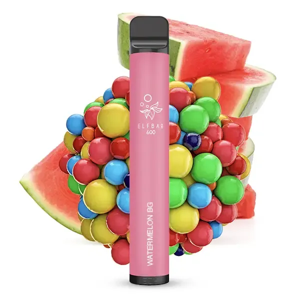 Elfbar 600 Vape – Watermelon Bubblegum- 20 mg Nikotin – 600 Züge – Einweg E-Zigarette