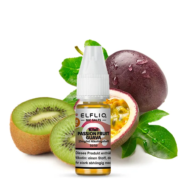 ELFBAR ELFLIQ Kiwi Passion Fruit Guava Nikotinsalz Liquid 10ml
