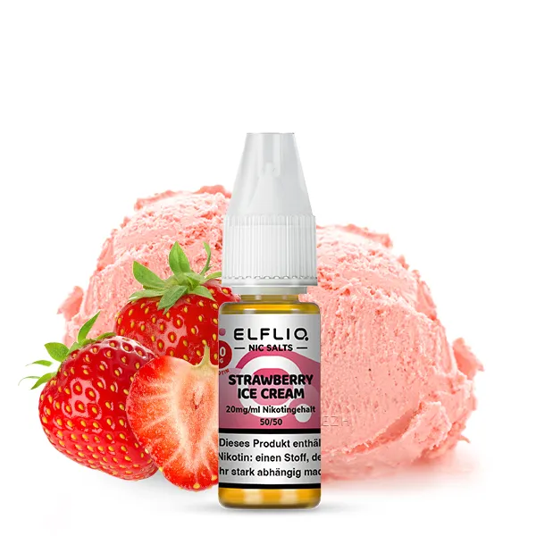 ELFBAR ELFLIQ Strawberry Ice Cream Nikotinsalz Liquid 10ml – Bild 3