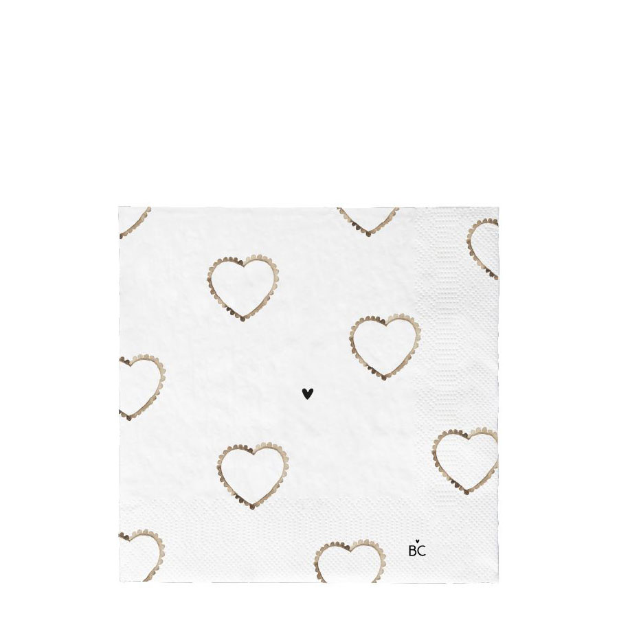Bastion Collections Servietten “Hearts All-over”