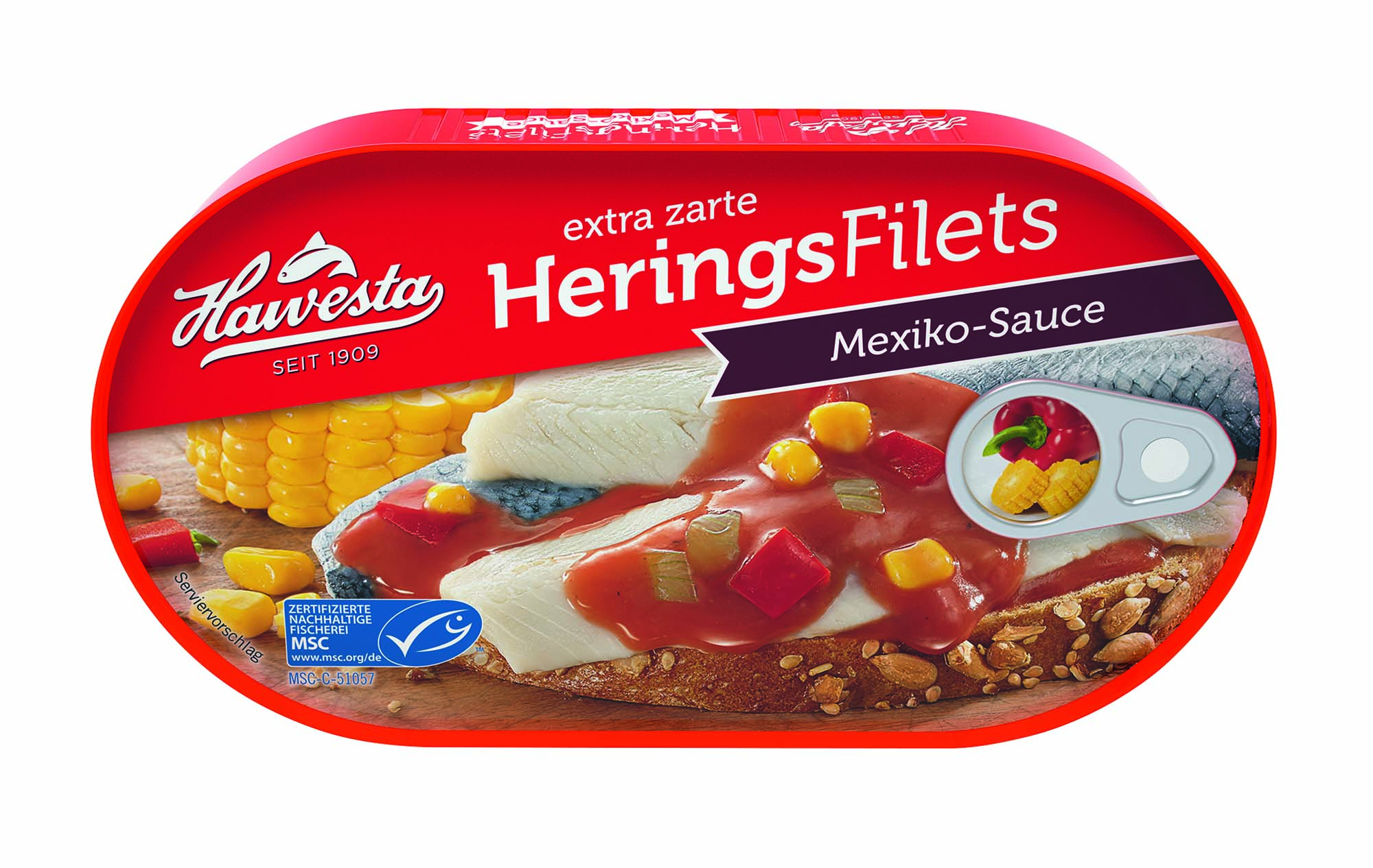 Hawesta Heringsfilets Mexiko-Sauce 200g