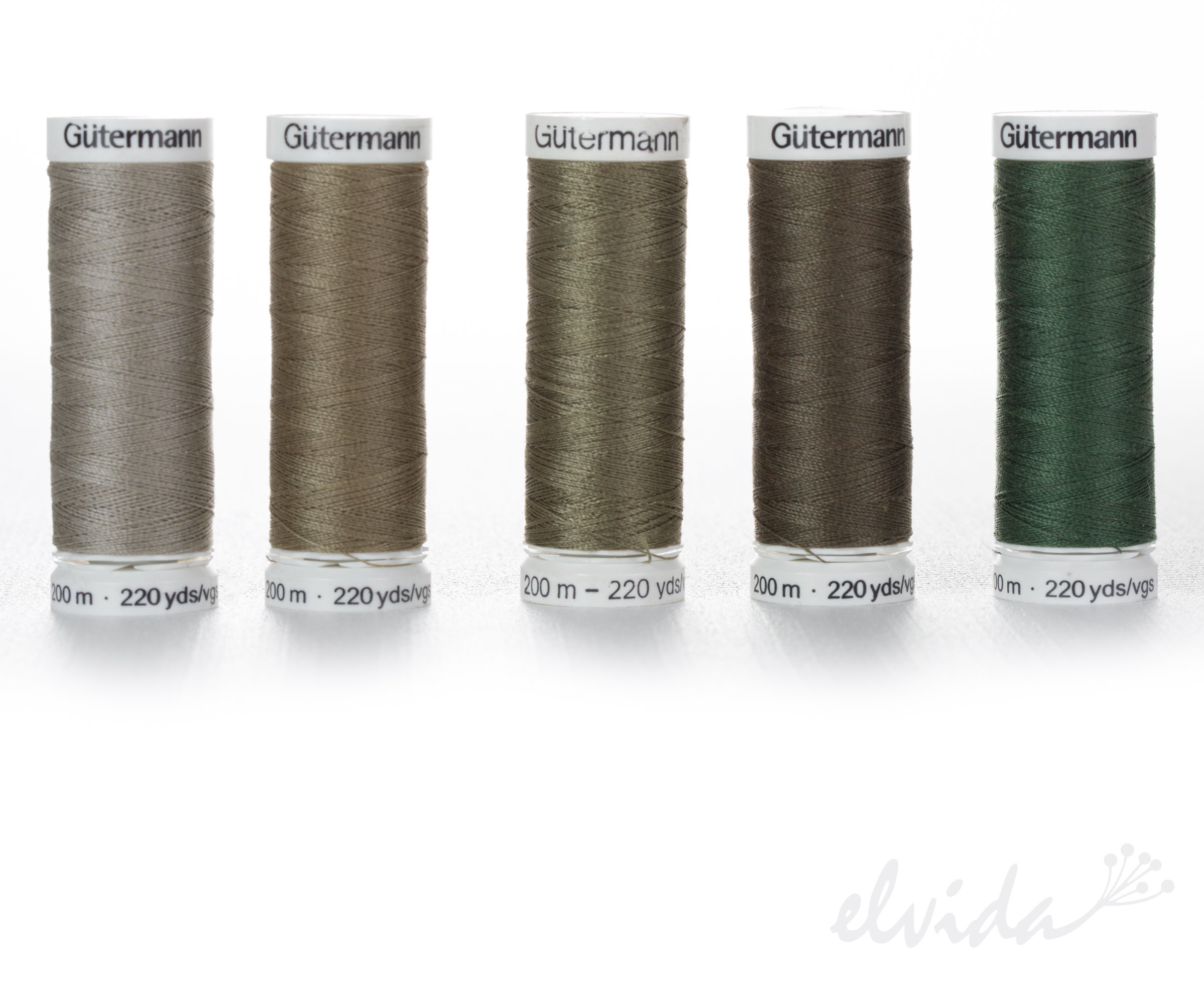 Gütermann Garn Grün-Brauntöne