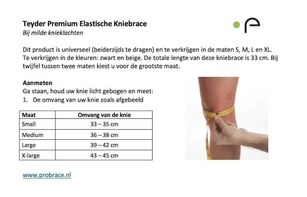 Teyder Premium Elastische Kniebandage – Bild 7