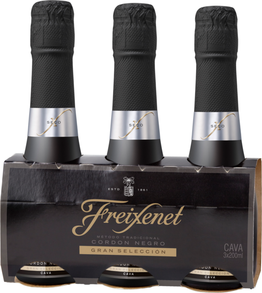 Freixenet Cava DO Cordon Negro Seco – 3 x 20 cl