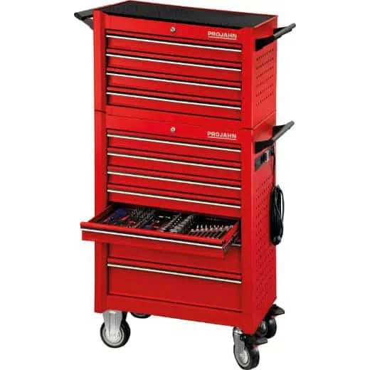 PROJAHN – Bestückter Werkstattwagen UNIVERSE + E-Power Elektroverteiler + Werkstattwagenaufsatz UNIVERSE + Dos