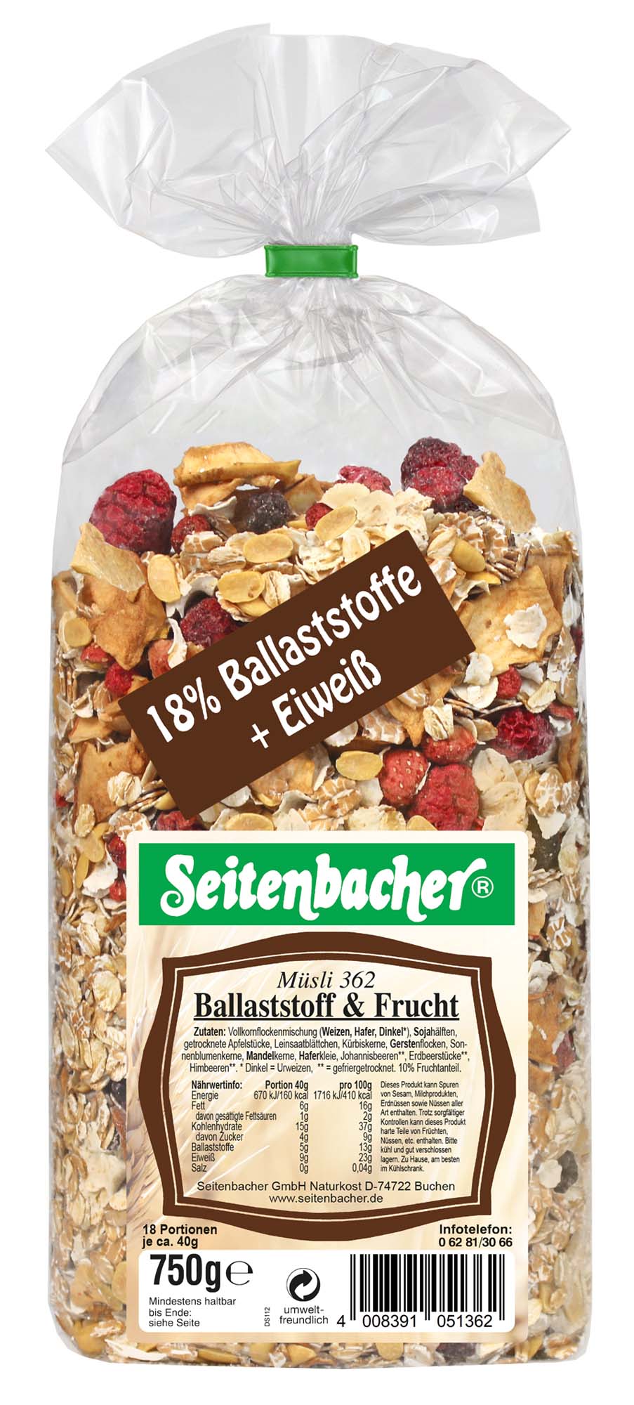Seitenbacher Ballast & Frucht #362 750g