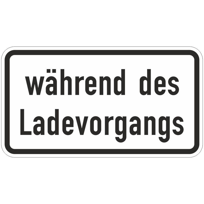 Verkehrszeichen 1053-54 während des Ladevorgangs