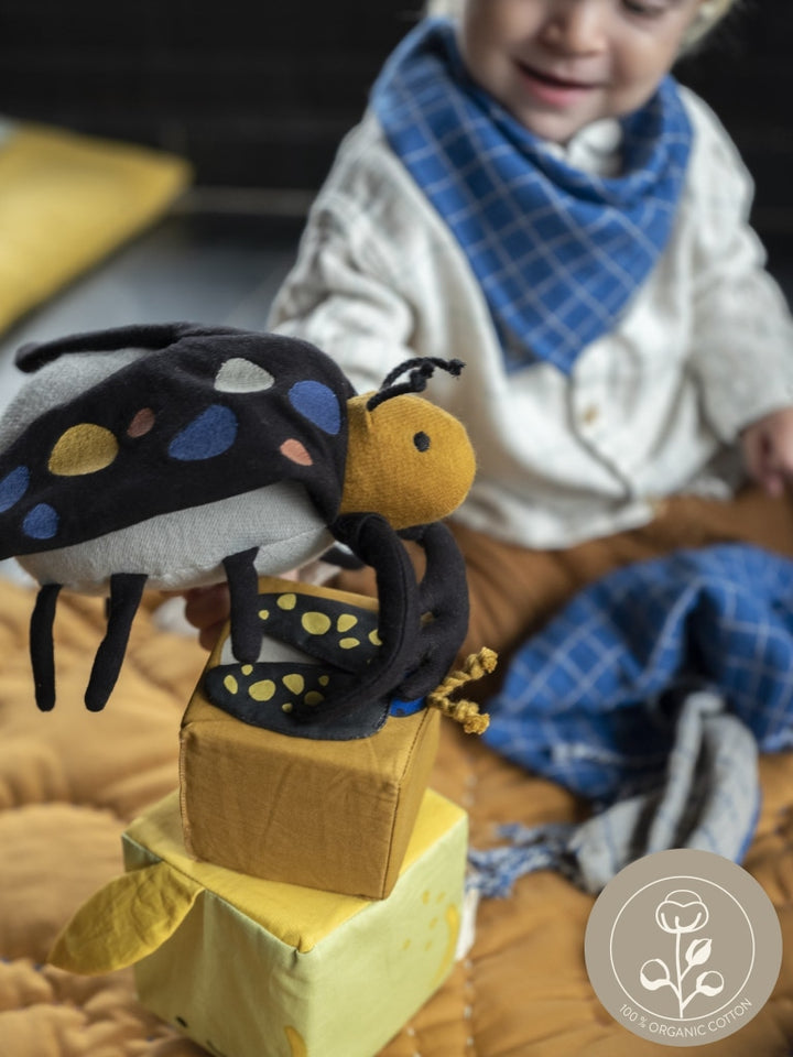 Dreieckstuch FOLD OVER – GRID in bright blue von Fabelab – Bild 2