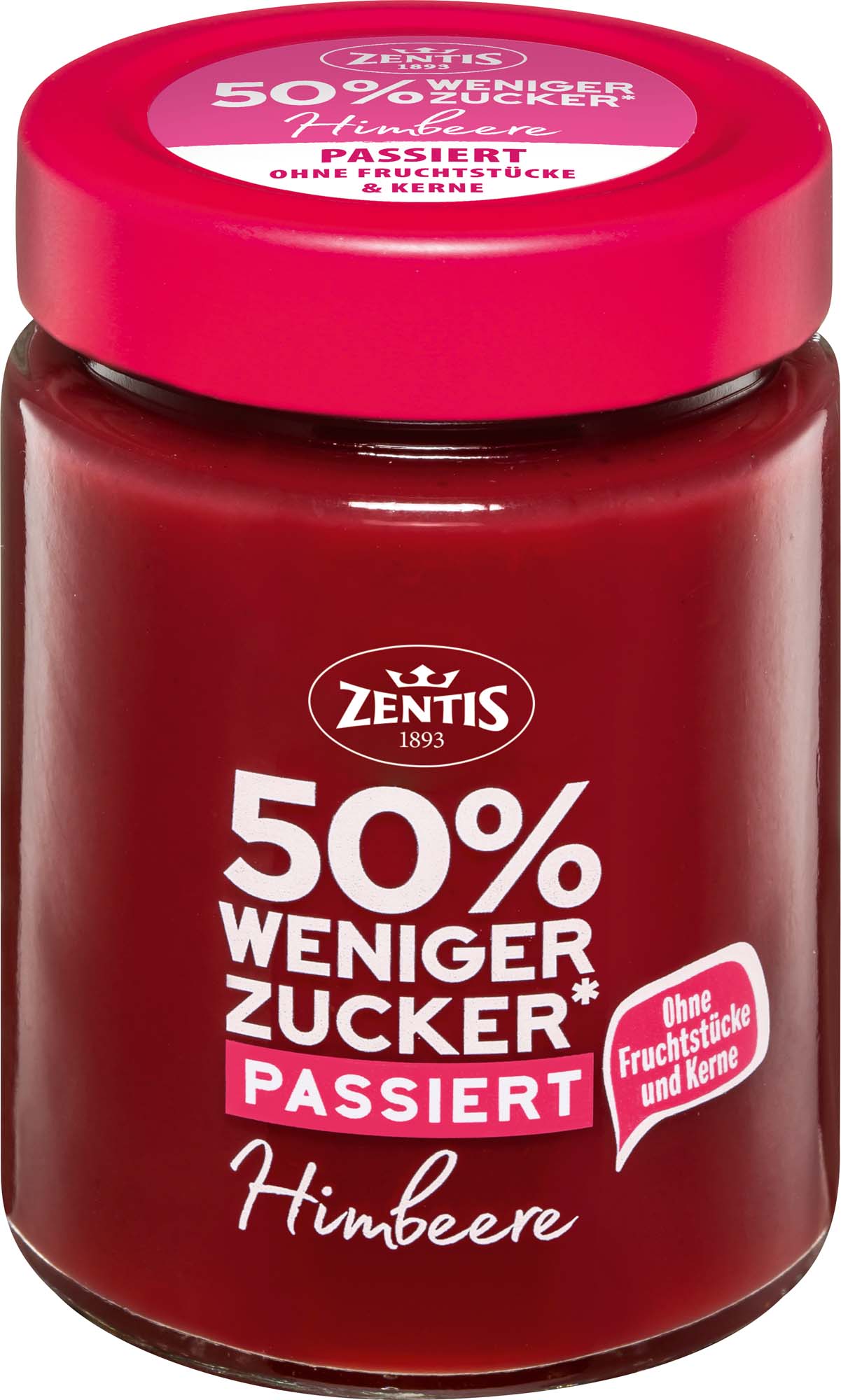 Zentis 50% weniger Zucker Himbeere 195g